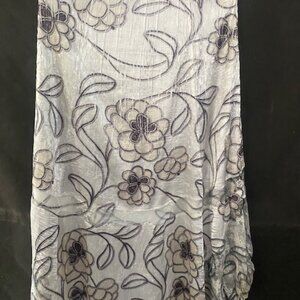 Komarov skirt - Cream and black print - Lace inset